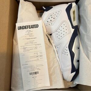 Jordan White and Navy Sneakers